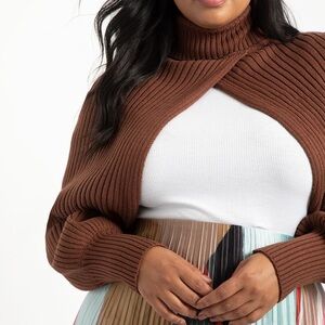 NWT Eloquii Turtleneck Sweater Sleeve Scarf